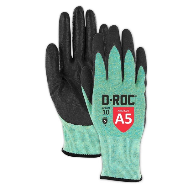 DROC GPD824 UltraLightweight Polyurethane Palm Coated Work GlovesCut Level A5